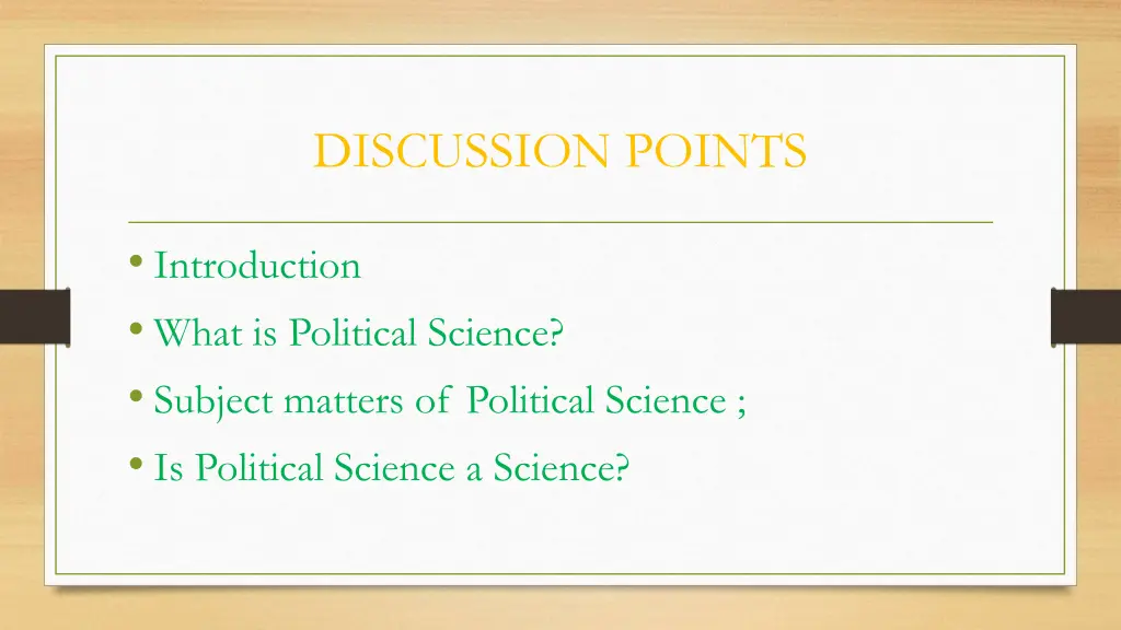 discussion points