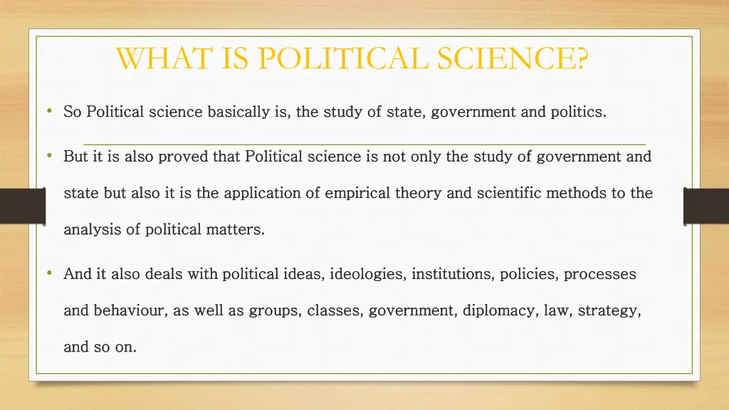 what is political science 1