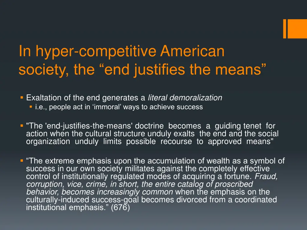 in hyper competitive american society