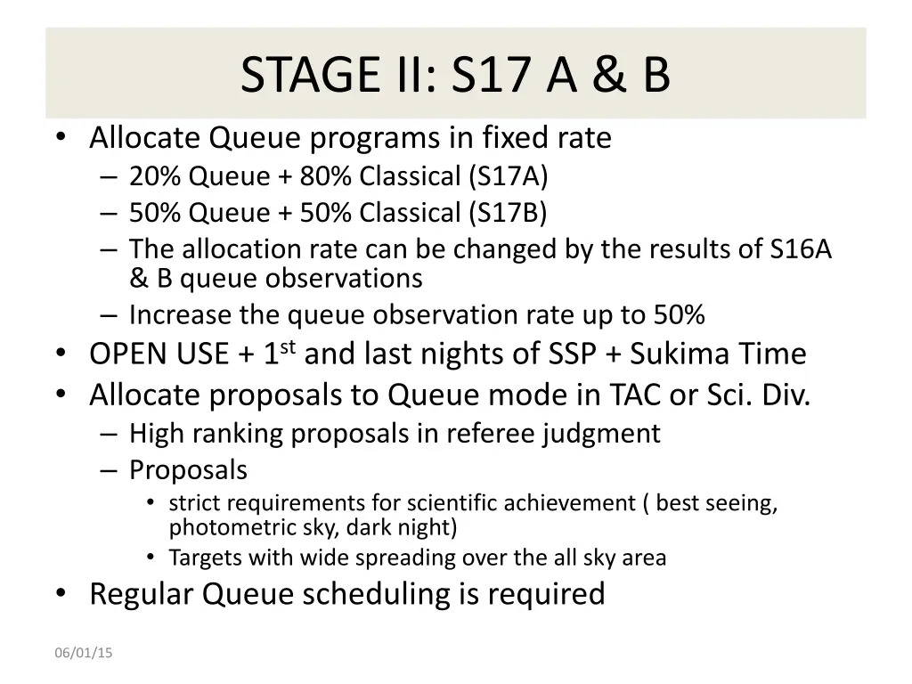 stage ii s17 a b allocate queue programs in fixed