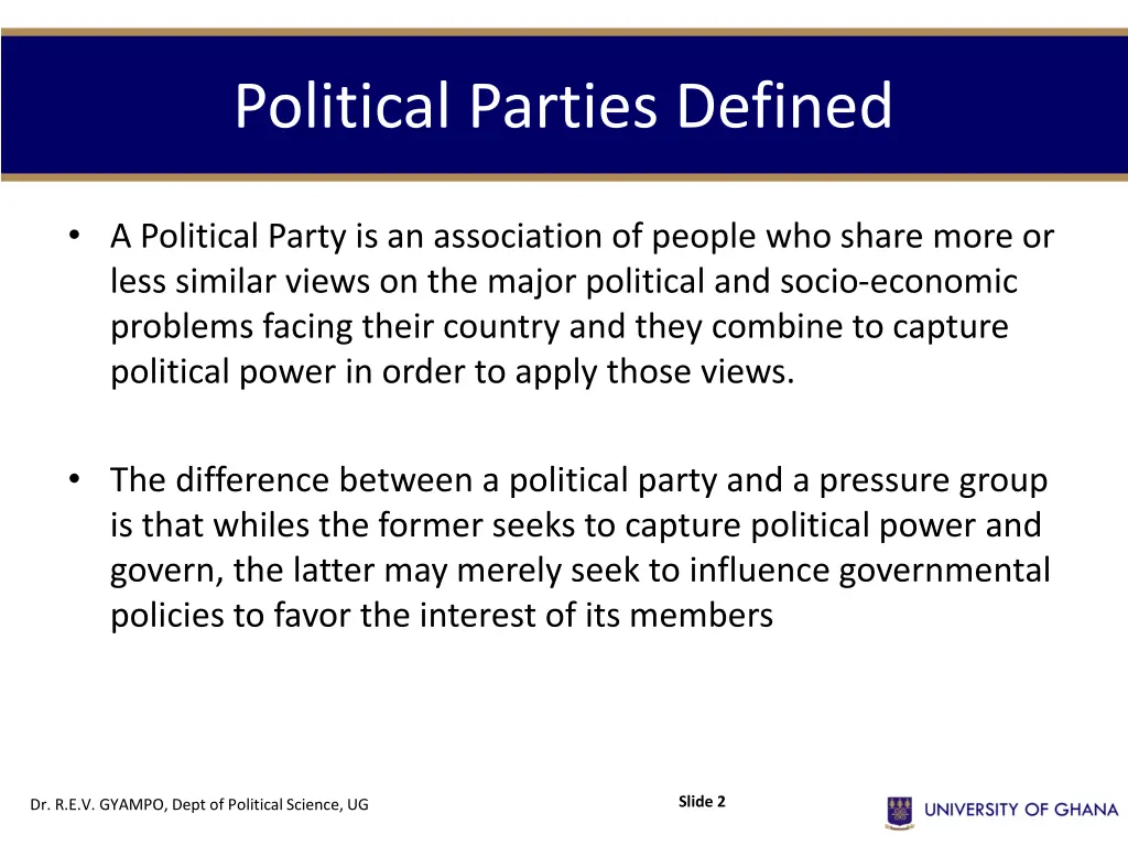 political parties defined