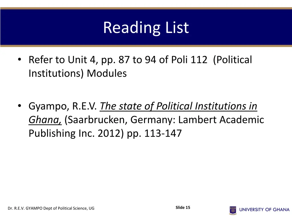 reading list