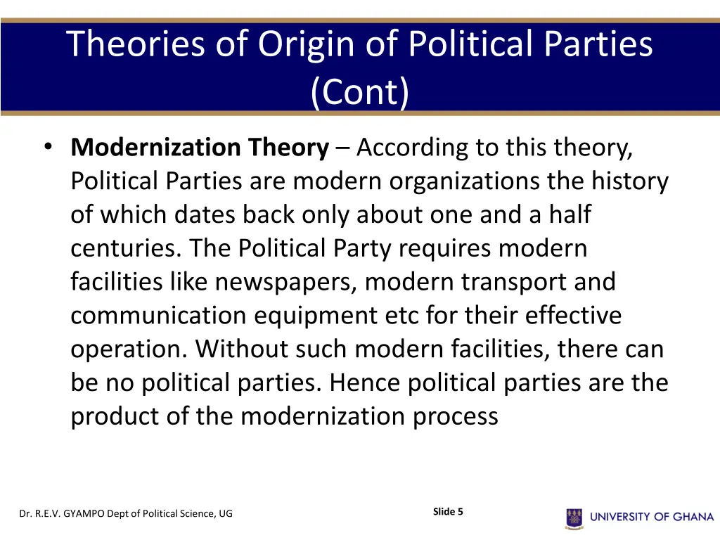 theories of origin of political parties cont 1
