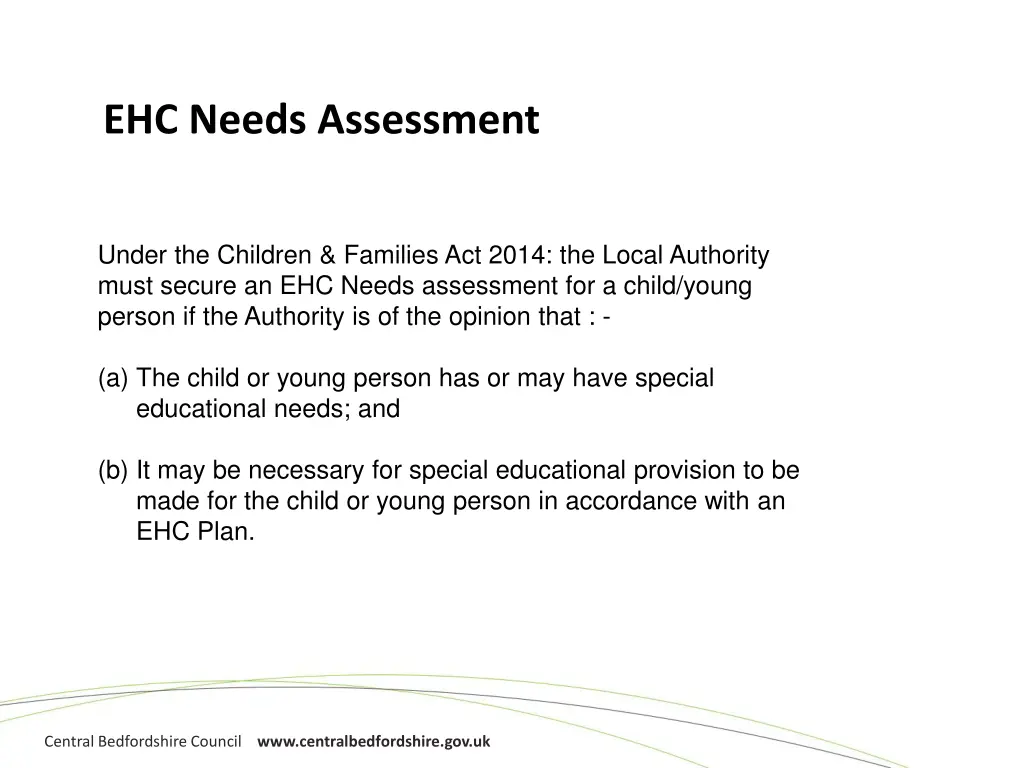 ehc needs assessment