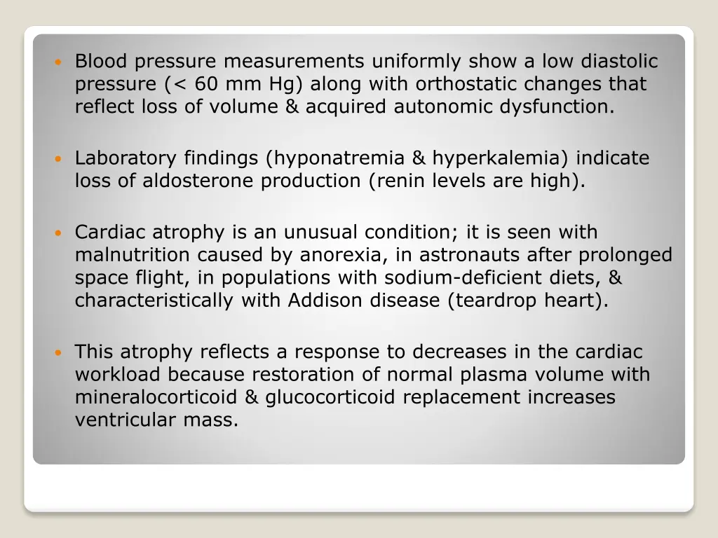 blood pressure measurements uniformly show