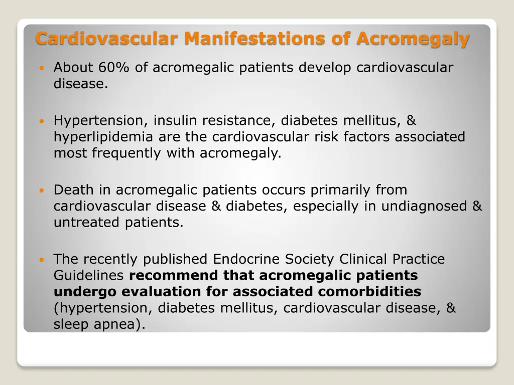 cardiovascular manifestations of acromegaly