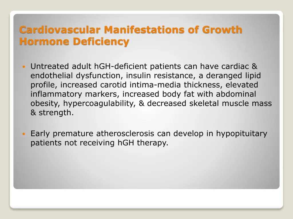 cardiovascular manifestations of growth hormone