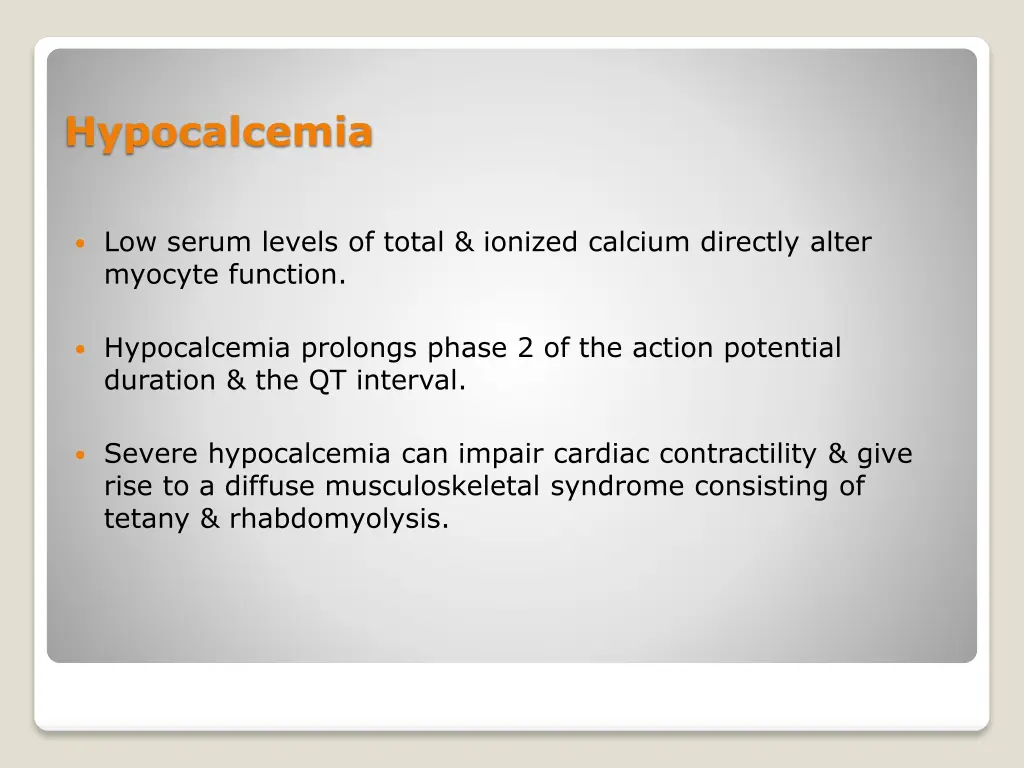 hypocalcemia