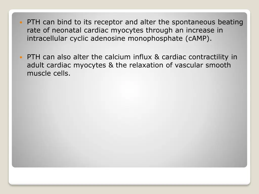 pth can bind to its receptor and alter