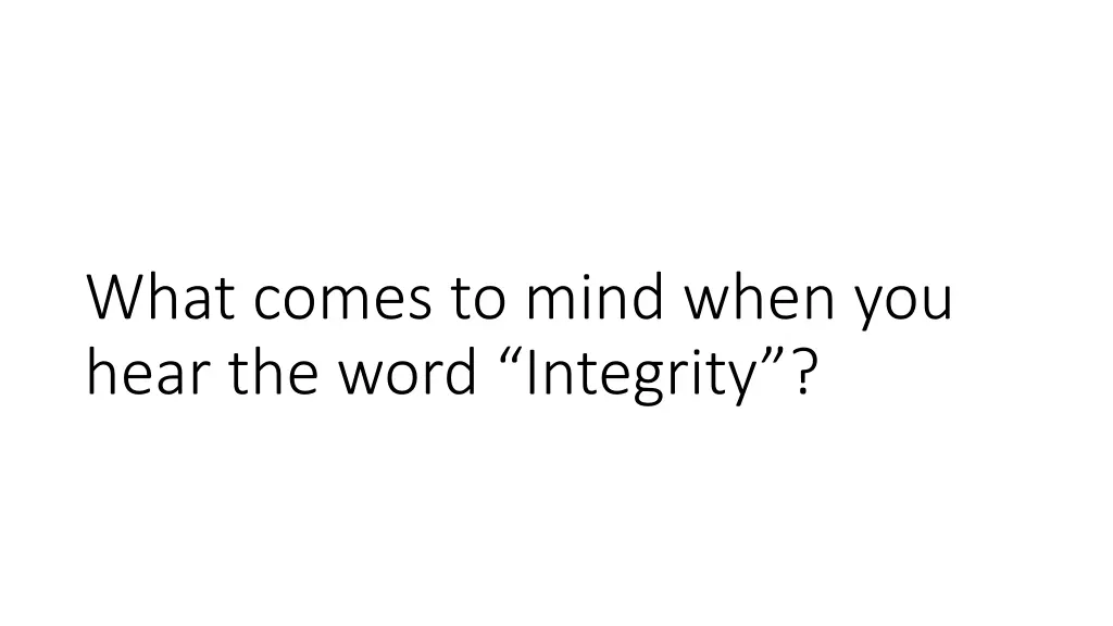 what comes to mind when you hear the word