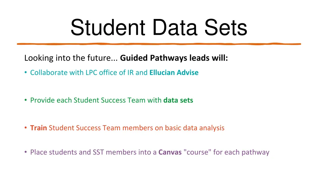 student data sets