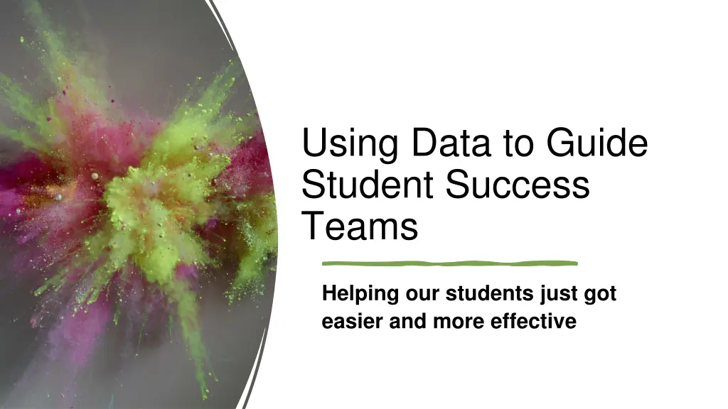 using data to guide student success teams