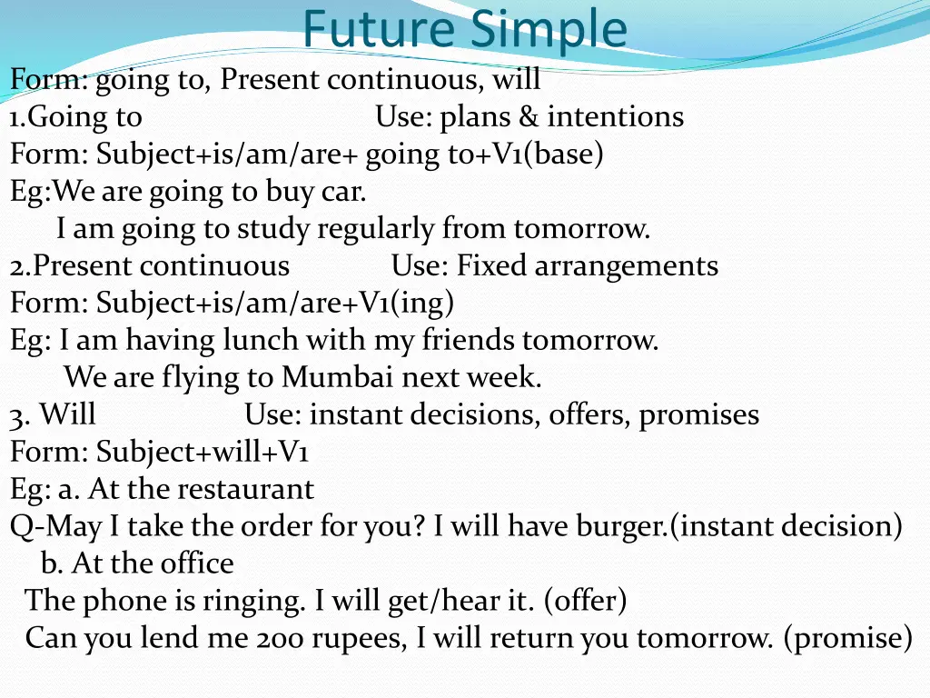 future simple