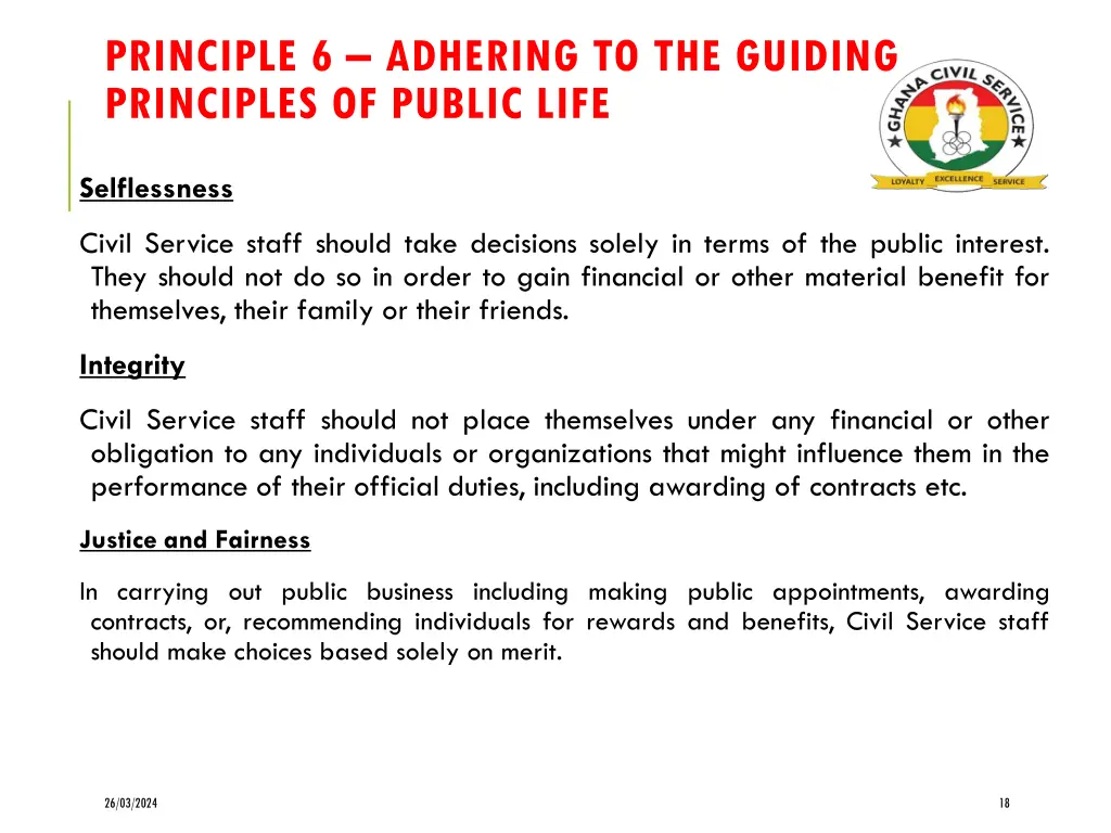 principle 6 adhering to the guiding principles