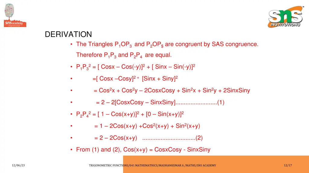 derivation