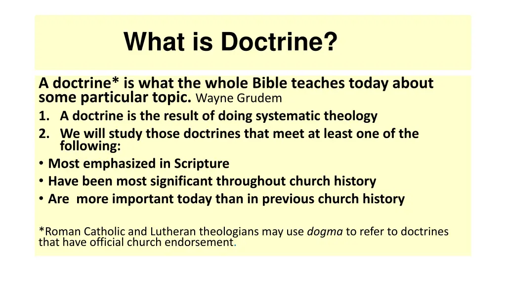 what is doctrine