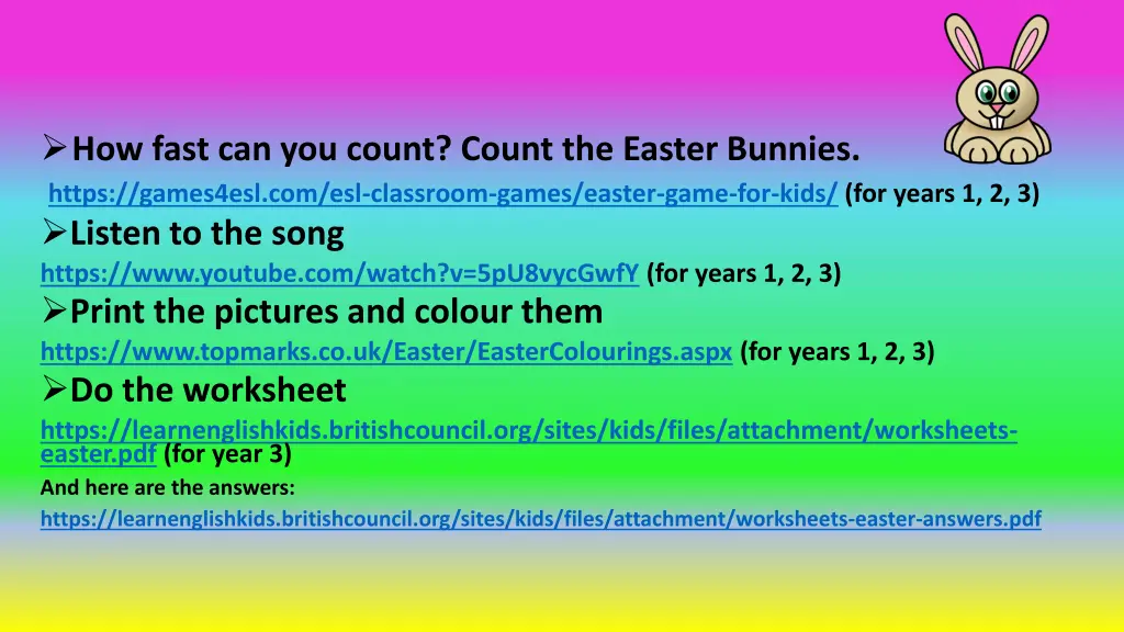 how fast can you count count the easter bunnies