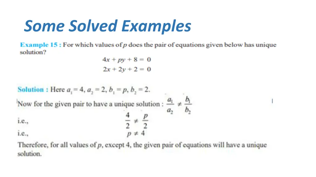 some solved examples