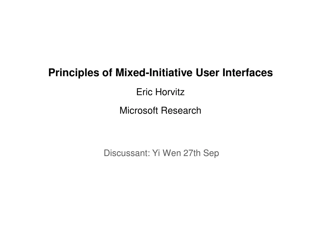 principles of mixed initiative user interfaces