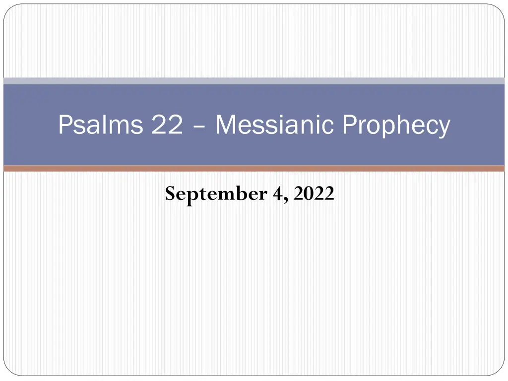 psalms 22 messianic prophecy