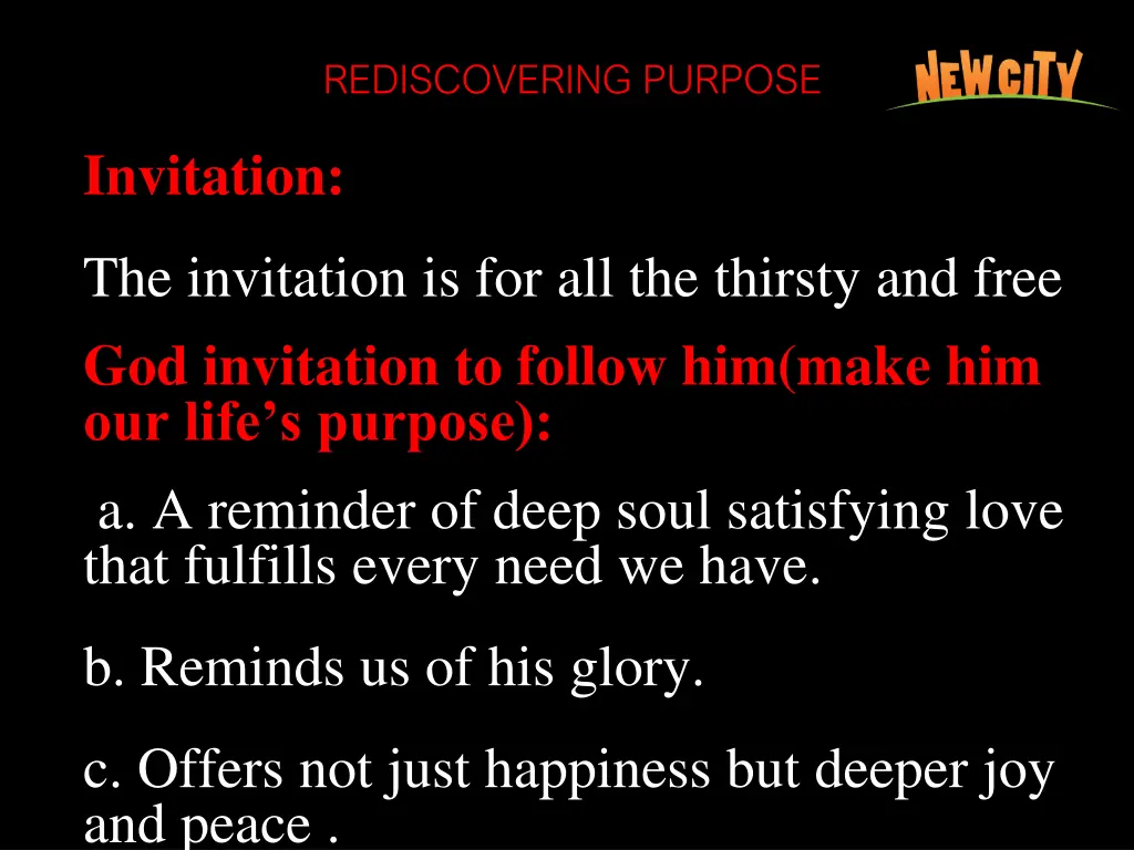 rediscovering purpose