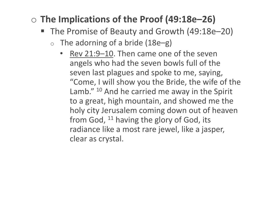 o the implications of the proof