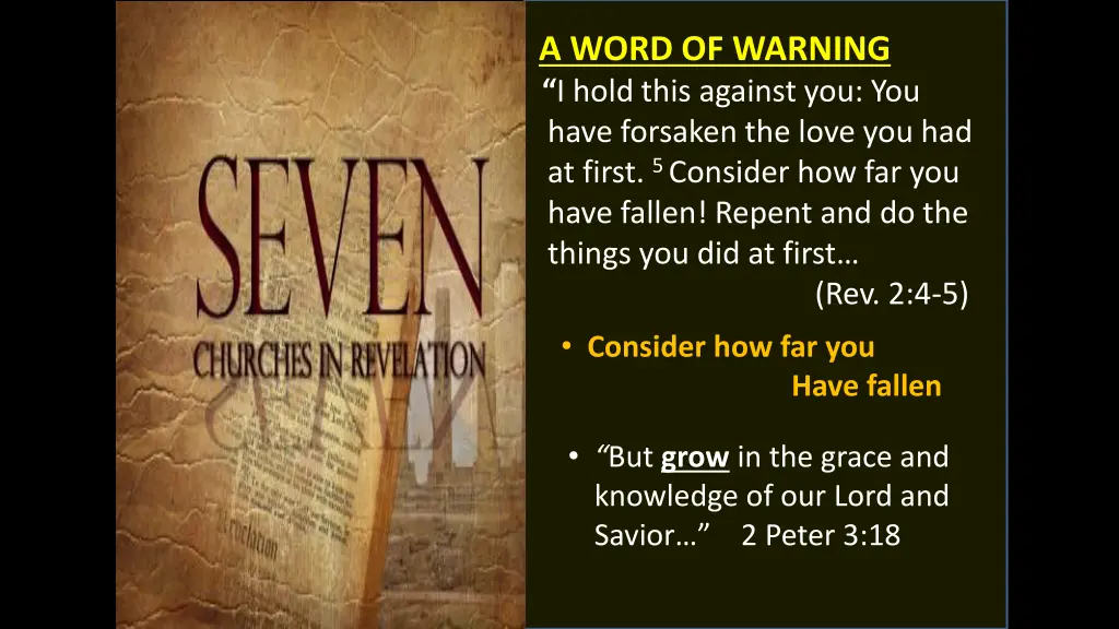 a word of warning at first 5 consider 1
