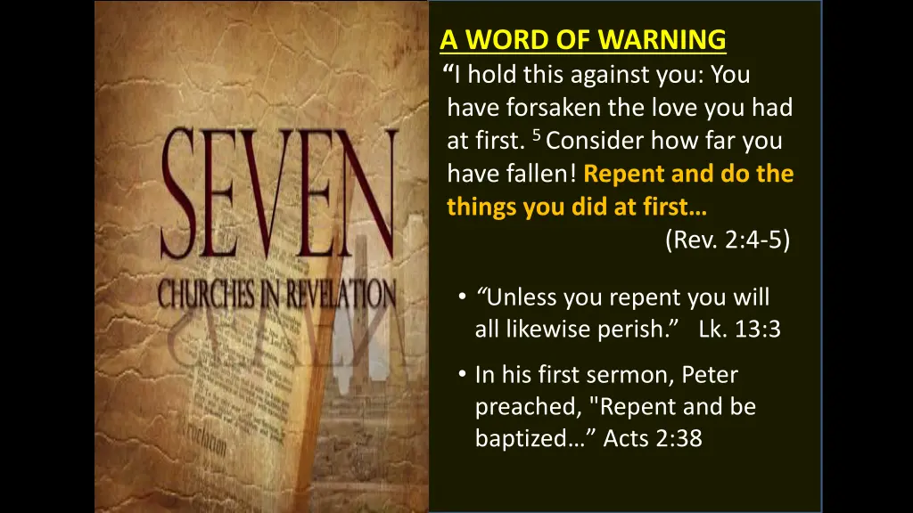 a word of warning at first 5 consider 4