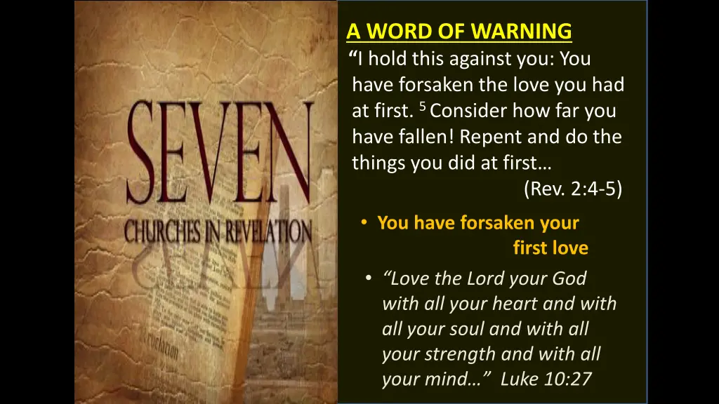 a word of warning at first 5 consider