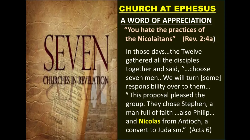 church at ephesus a word of appreciation you hate