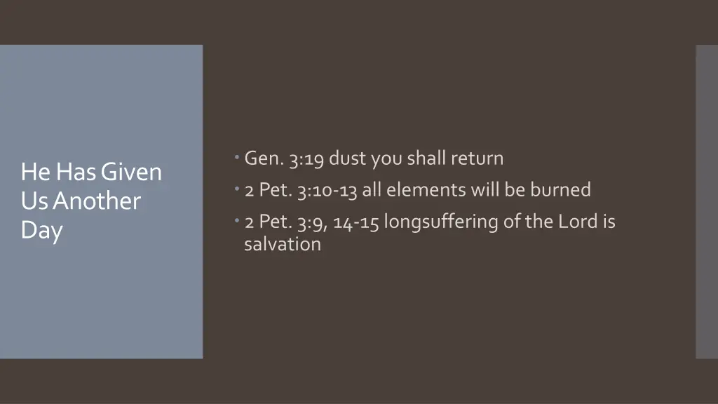 gen 3 19 dust you shall return