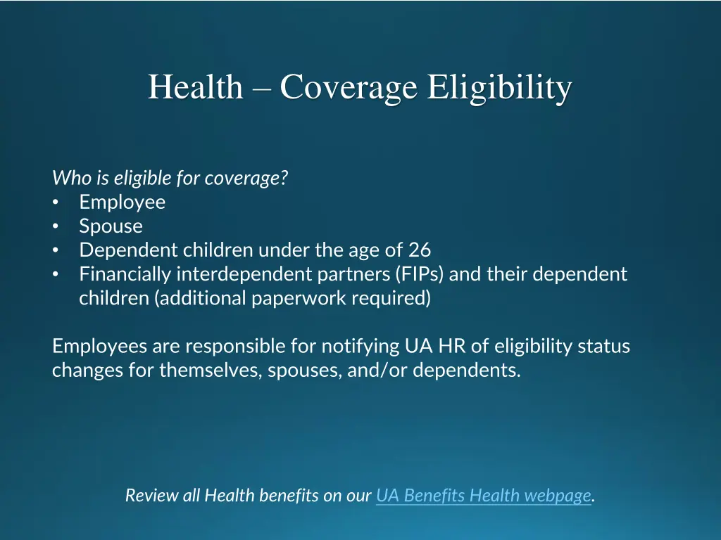 health coverage eligibility