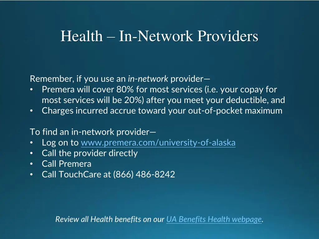 health in network providers