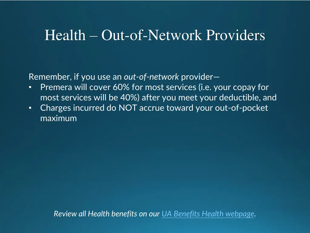 health out of network providers