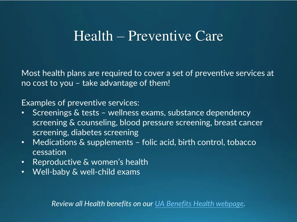 health preventive care