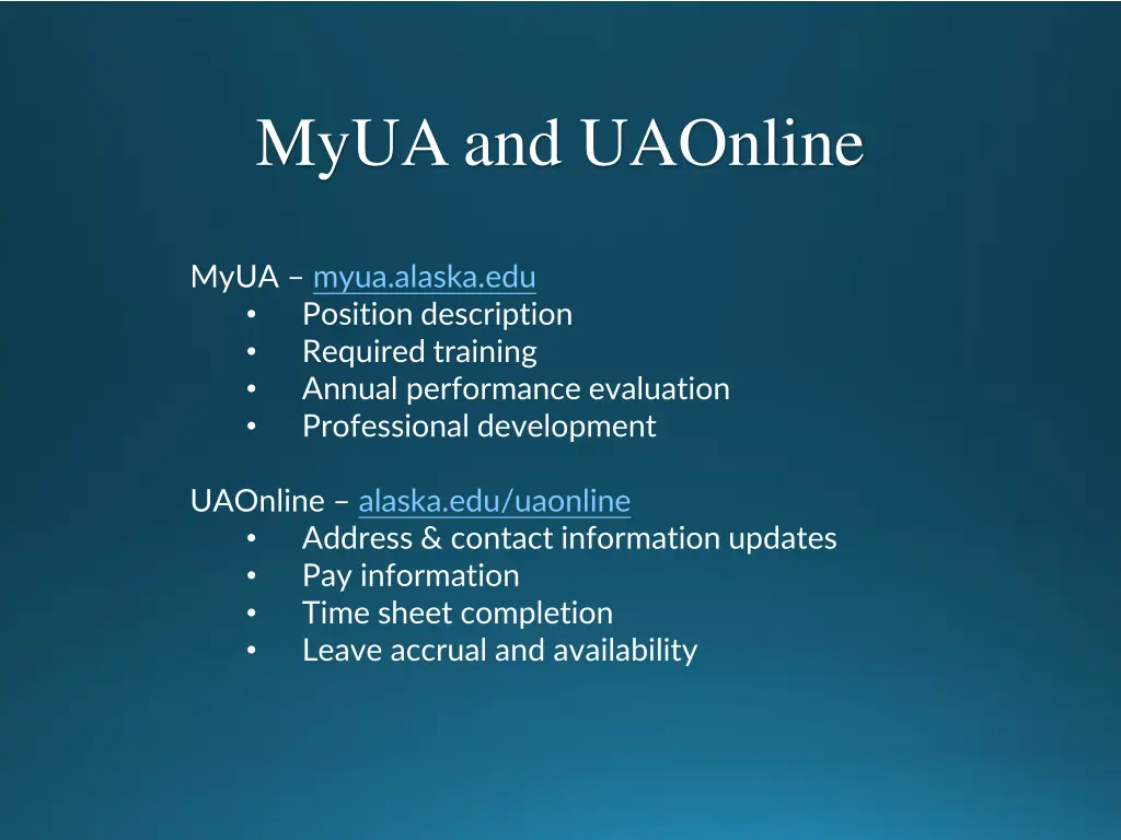 myua and uaonline