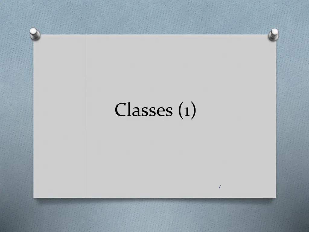 classes 1