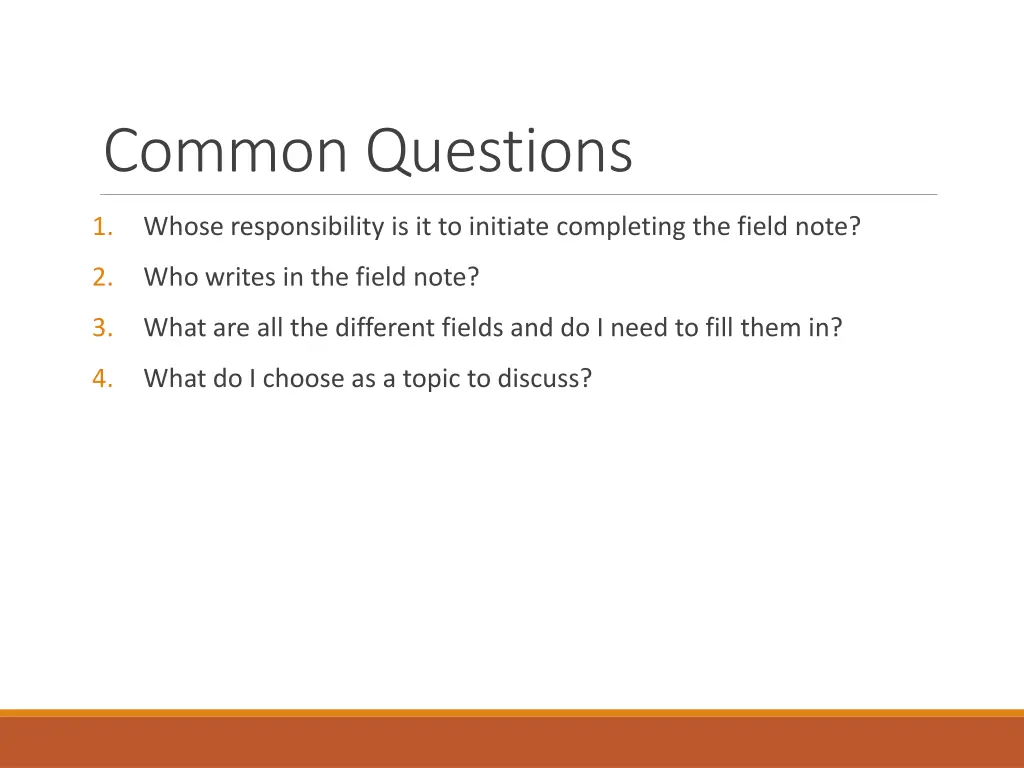common questions