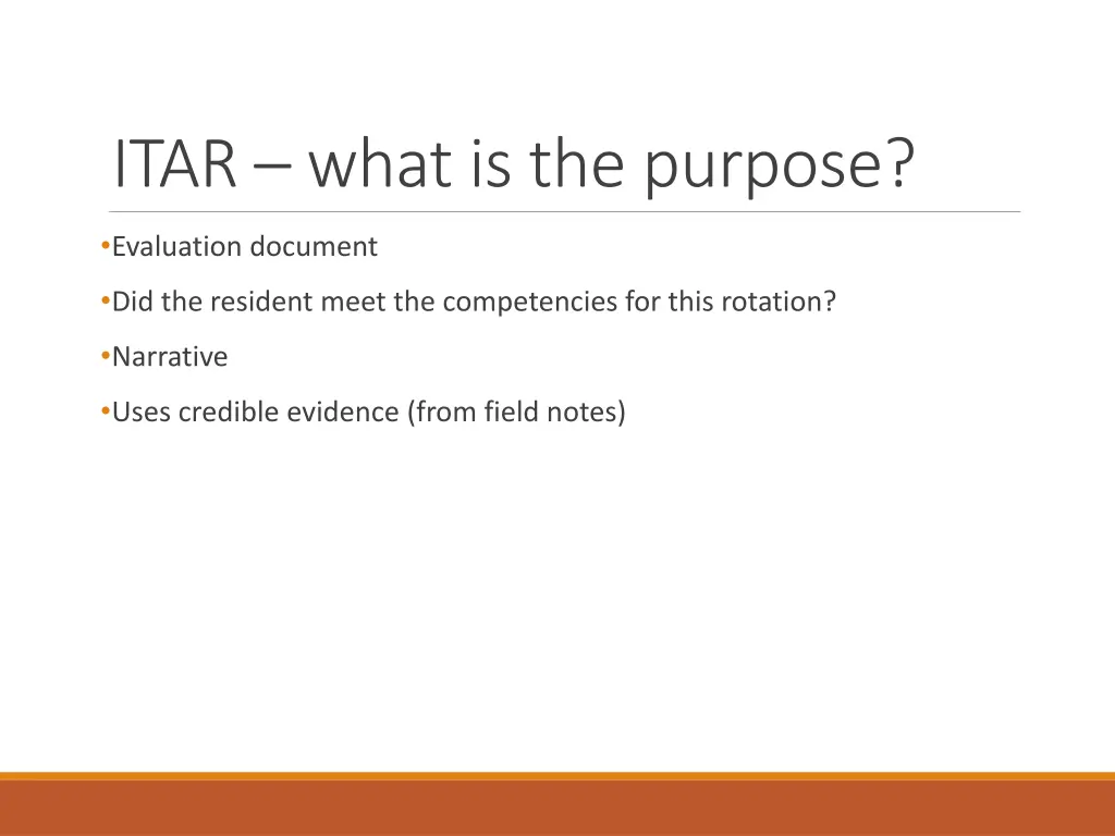 itar what is the purpose
