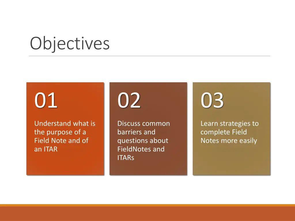 objectives