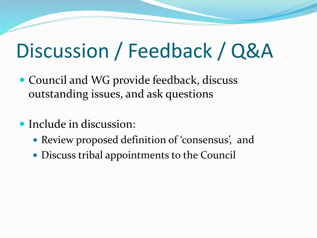 discussion feedback q a