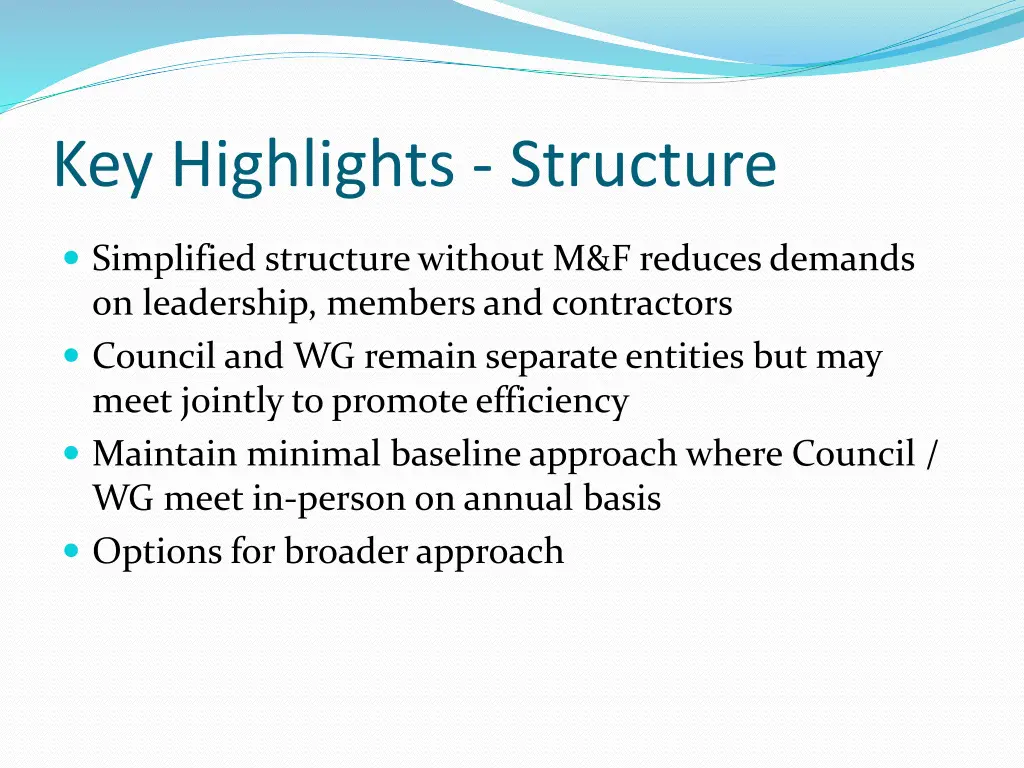 key highlights structure