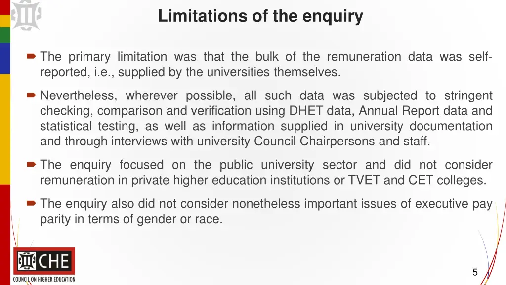 limitations of the enquiry
