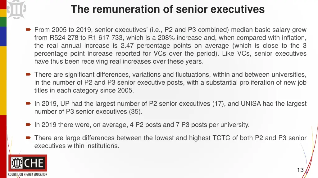 the remuneration of senior executives