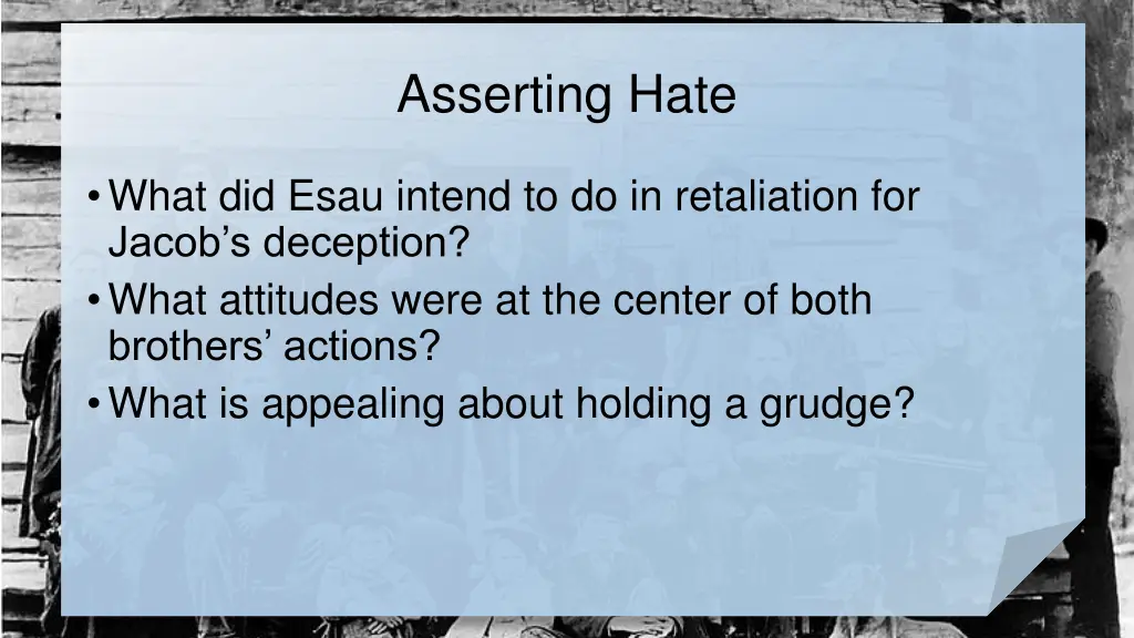 asserting hate