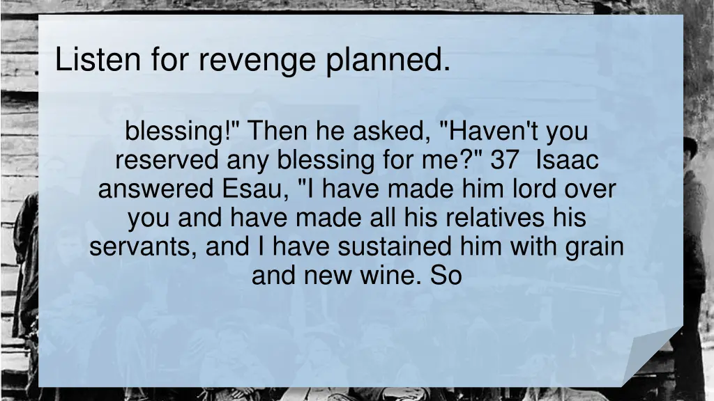 listen for revenge planned 1