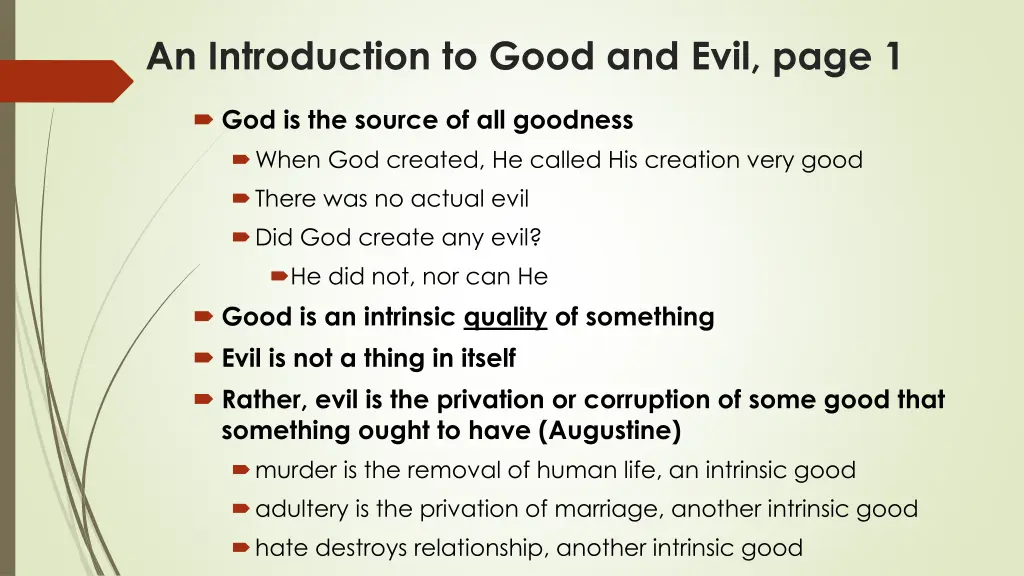 an introduction to good and evil page 1