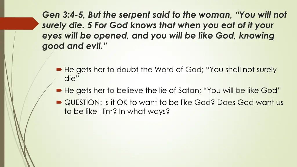 gen 3 4 5 but the serpent said to the woman 2