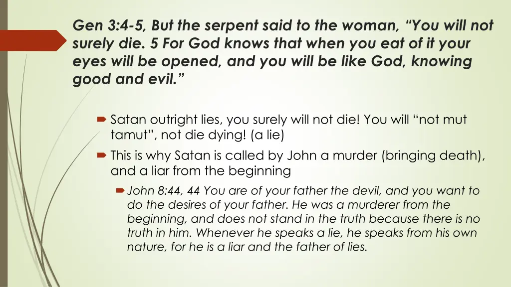 gen 3 4 5 but the serpent said to the woman