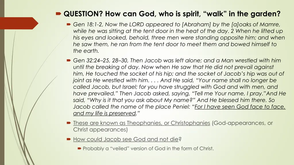 question how can god who is spirit walk